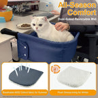 Extra-Sturdy Cat Desk Bed for Large Cats 50lbs Desk Cat Bed Attachment | for Desktop under 3", Heavy Duty, Paw Design, Waterproof, Dual-Sided Mat, Easy Assembly for Gaming Desk & Kitchen Island