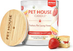 Pet House Natural Plant-Based Air Freshening Pet Candle Clean Burning, Long Lasting Candles, Strawberry Shortcake, 9 OZ Pack of 1