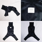 D Doggy Star Italian Greyhound Clothes Sweater Fleece Basic Onesie Whippet for Dog Turtleneck Outfits Coat (2XL,FLCE Black)