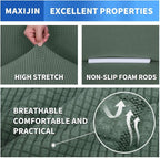 MAXIJIN Stretch Chair Cover Chair Slipcovers with Arms, 1-Piece Couch Sofa Chair Covers for Living Room, Non Slip Armchair Cover (31"-46") Furniture Protector Dogs Pet Friendly (Chair, Pea Green)