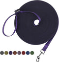 Hi Kiss Dog/Puppy Obedience Recall Training Agility Lead - 15ft 20ft 30ft 50ft 100ft Training Leash - Great for Training, Play, Camping, or Backyard(30ft,Black_Purple)
