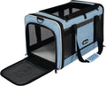 GAPZER Cat Carrier 18 x 11 x 11 Top Loading Soft Pet Travel Bag Over 15lbs | Portable Small Dog Puppy Car Travel Crate 10 lbs, Chihuahua Kennel Carry Case, Kitty Cloth Cage Medium Cat Under 25 lbs Blue