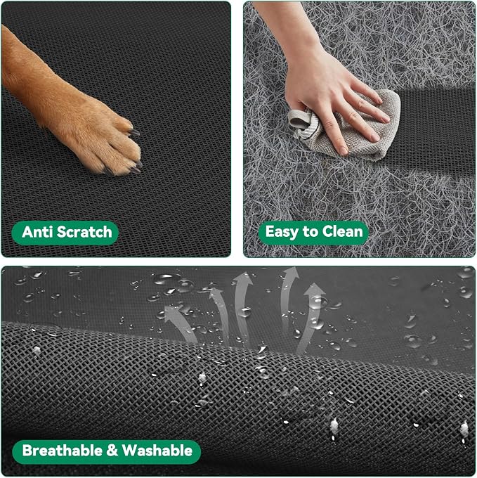Elevated Dog Bed Raised Outdoor Dog Cot for Extra Large Dogs, Installation Requires No Tools, Frame with Washable Cooling Breathable Mesh Anti-Slip Feet, Indoor Pet Bed, Black, 48.8 Inches