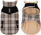 Dog Winter Coat for Small Dogs, Puppy Solid Jacket, Pet Warm Coat for Cold Weather, Windproof Pets Thickened Outfits Garments Indoor Outdoor, Beige XS