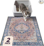 Lovewag Cat Litter Mat, Litter Box Mat, Rustic Terracotta, 36x48, 2 Pack | Washable litter mat cover, kitty litter mat & cat mat for litter box, litter trapping mat, prevents tracking, multi-cat