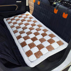 Dog Bed for Car Back Seat, Non-Slip Backseat Pet Mat for Trucks & SUVs | Plaid Flannel, Quilted PP Cotton Filling, Non-Slip Backing, Machine Washable, Fits Backseat Extenders, Trucks & SUVs