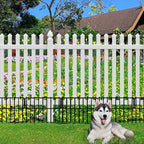 Thrivinest 30 Pack Animal Barrier Fence, No Dig Fence Decorative Fences, Rustproof Metal Small Garden Fence Border for Dogs Rabbits (Black, 30 Pack,30Ft)