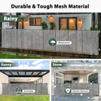 250" Extra Wide Retractable Baby Gates Outdoor Retractable Fence for Garage | 21ft Large Baby Gate Retractable Pet Gates for Wide Openings, 48" Tall Pet Gate Outdoor Retractable Gate Mesh Driveway Fence