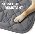 PAWFINITY Waterproof Arm Chair Covers for Dogs, Pet Blanket for Couch | Paw Print Quilted, Hair Resistant, Anti Cat Scratch, Washable Furniture Protector for Single Sofa Cushion, 30x30 Inch, Grey