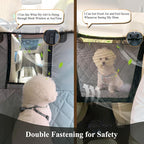 VIVAGLORY Dog Seat Cover Dog Hammock, Large, Grey | Seat Cover for Car Suv & Truck, Back Backseat Split Hair Resistant Protector for Pet