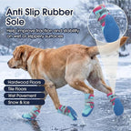 IECOii Dog Boots for Hot Pavement, Hiking Dog Shoes Small Size Dogs | Water Resistant | Anti-Slip Rubber Sole | Secure Stay-On Fit | Reflective & Dual Adjustable |Summer Winter Paw Protector |
