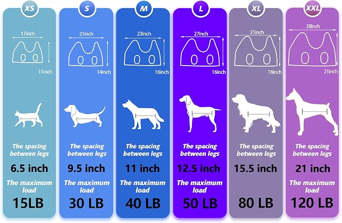 ATESON Dog Grooming Hammock - Pet Harness for Grooming Nail Trimming (M 40lb), Dog Sling for Nail Clipping, Dog Hanging Holder for Cutting Nail with Nail Clippers
