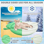 KOOLTAIL Cat Cooling Mat, Upgraded Two Sided Cooling Pad for Dogs Cats Puppy, Soft Summer Pet Sleeping Blanket Kennel to Keeping Cool, Washable Dog Mats for Crate Sofa Bed Outdoor Indoor, Leaf Shaped