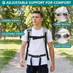 PetAmi Expandable Dog Backpack Carrier for Cats & Pets, Breathable Cat Carrier Backpack with Top Window & Multi-Entry, Ventilated Foldable Travel Carrier for Small Medium Pets up to 18 lbs, Light Gray