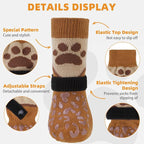 KOOLTAIL Dog Socks for Hot/Cold Pavement to Prevent Licking Paws for Hardwood Floors,Anti Slip,Pet Boots&Paw Protector with Grippers,Puppy Shoes Booties for Small Medium Large Senior Dogs