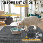 BEAUTYZOO Cat Litter Mat Litter Trapping Mat, 20"x 28" Small Litter Box Mat, Waterproof Kitty Litter Mat, Non-Slip Litter Rug Mats Pads for Floor Scatter Control, Soft on Paws & Easy to Clean, Grey