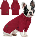 cyeollo Dog Sweater Long Sleeve Knitted Turtleneck Pullover Warm Clothes | Ultra Soft Warm Knit, Full Coverage, 4-Way Stretch for Easy Movement, Easy On & Off, Winter Daily Wear for Small Dogs