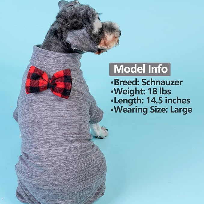 KYEESE Turtleneck Dog Pajamas for Small Medium Large Dogs Warm Dog Onesie | 4-Way Stretch, Lightweight & Breathable, Reduces Shedding, Gentle on Sensitive Skin, Recovery Support, Easy Potty Breaks