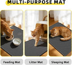 Cat Litter Mat, 30"x24", Waterproof, Easy to Clean (Black-1Pack) | Double-Layer Honeycomb for Effective Litter Trapping, Premium Durable EVA, Non-Slip, Paw-Friendly Soft Surface