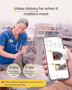 Furbo 360° Cat Camera [Paid Plan Required to Activate] | Stay connected with AI Cat & Home Safety Alerts, Auto-Tracking, Video History & 2-Way Audio. Paid Plan Required (3mo min)
