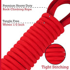 Tuff Pupper Heavy Duty 30 Foot Long Rope Leash for Dogs | Dog Recall Training Lead | High Visibility Strong Climbing Rope Leash | Hand or Waist Worn | Stainless Steel 360° Clips for Tangle Free Use
