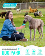 lesotc Dog Water Bottle, Portable Water Dispenser with Bowl, Leak Proof Pet Travel Squeeze Bottle, Puppy Essentials Dog Stuff Accessories for Outdoor Walking, Hiking, Camping