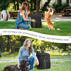 ANILD Dog Travel Bag Backpack, Flight-Ready TSA-Approved Dog Travel Bag with 2 Leak-Proof Food Canisters, 2 Foldable Silicone Bowls, Multi-Compartment Organizer for Hiking, Camping, Dog Mom Essentials