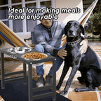 Metal Elevated Dog Bowls for Large Extral Large Breed Raised Dog Bowl Stand with Sprill Proof Mat and 3000ML Pet Bowls, 17" Tall Food & Water Feeder for Extra Large Breed