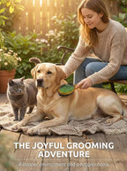 TAKAVU Pin & Bristle Pet Brush for Dogs & Cats, Double-Sided | Grooming Tool Detangles, Removes Loose Hair & Conditions Coat, Soft on Sensitive Skin, Natural Wood Handle Groomer