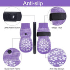 EXPAWLORER 6PCS Anti-Slip Dog Socks to Prevent Licking Paws,Dog Shoes for Hot Pavement,Best Paw Protector Traction Control on Hardwood Floor,Dog Booties for Puppy Small Medium Large Senior Dogs