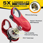 Fida Retractable Dog Leash X-Small Breed, 10ft Durable Pet Walking Leash for Extra Small Dogs/Cats/Small Animals up to 18 lbs, 360° Tangle Free, Red