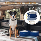 Newget 304 Stainless Steel Dog Bowl Set with Lids, 24oz Foldable Pet Dishes | Dual Food & Water Pet Bowl, Anti-Skid, Keeps Food Fresh, Easy to Install, for Small - Large Dogs/Cats - Indoor & Outdoor Use