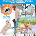 Dog Shoes Large Size Dogs, 4PCS Waterproof Dog Booties-Dog Boots & Paw Protectors, Medium Shoes for Dogs with Reflective Strip, Anti-Slip Sole for Rain, Snow and Summer Hiking. (8)