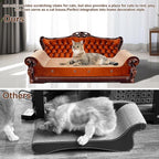 COOZMENT Sofa-Shaped Cat Scratching Couch & Lounge Bed - Thick Cardboard Cat Scratcher Pad (27.6" L x 12.4" W x 11.8" H)