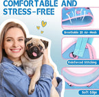 Supet Dog Grooming Hammock for Nail Trimming, Pet Grooming Hanging Harness | Restraint Dog Leashes Sling, Stress-Free Animal Holder Set for Clipping Nails, Ear & Eye Cleaning, Medicine(Blue-Love, M)
