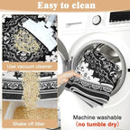 Bienbee Cat Litter Mat, 2 Pack 33" x 22" Machine Washable for Litter Boxes | Cat Litter Rug with Waterproof Backing, Non-Slip Grip and Soft On Kitty Paws to Catch Litter and Protect Floor