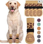 KOOLTAIL Dog Socks for Hot/Cold Pavement to Prevent Licking Paws,Dog Boots&Paw Protector for Hardwood Floors Anti Slip,Traction Control No Twist Grip Booties for Small Medium Large Senior Dogs L