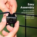 IRIS USA 8-Panel Exercise Pen, Heavy Duty, Black | Indoor Or Outdoor, Rust Resistant Metal, Coated Steel Bars, Durable Wire Design, Folds Flat