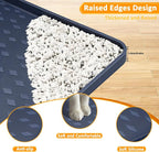 Cat Litter Mat, XXXL 52"x26" Extra Large Litter Mats Silicone, Jumbo Waterproof Floor Mat for Pets, Litter Trapping, Easy to Clean for Multi-cat Households(Grey)