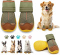 Dog Boots for Large Dogs, Medium Dog Boots & Paw Protectors for Hardwood Floors, Outdoor Dog Booties for Hot Pavement Winter Snow Hiking, Dog Shoes with Reflective Strips