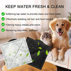 6-Pack Cat Water Fountain Filter Compatible with Petsafe Premier, Ion-X | Fit for Outlast Pumpless, Viva, Premier Cat Water Fountain Stainless Steel, Pet Water Fountain Filters for Dog & Cat