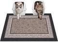 Glittme Cat Litter Mat, 33"x22" Non-Slip Washable Trapping Mat for Cats | Litter Trapping Mat With Thick PVC Coil To Catch Scatter, Soft On Paws And Waterproof Bottom To Protect Floors
