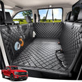 Zanch Heavy-Duty Dog Car Seat Cover, Flat Solid Back Seat Extender for Multi Large Dogs, Hard Bottom Supports 450 lb, Waterproof Scratchproof Hammock Protector, Standard for Cars, SUV, Trucks, Black