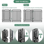 40 Inch Dog Playpen Outdoor, 16 Panels Puppy Playpen Heavy Duty Dog Play Pen Indoors, Rust Resistant Dog Pen for Large/Medium/Small Dogs, Dog Fence for RV Camping
