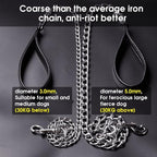 Premium Chain Heavy Duty Dog Leash, 4 ft. x 5.0 mm | Padded Handle for Large & Medium Size Dogs
