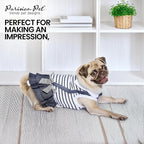 Parisian Pet Preppy Dog Dress - Summer Clothes for Small Dogs Girl - Stylish Sleeveless Pet Outfit - Designer Dog Apparel - Lightweight and Breathable Puppy Clothes - Comfortable Skirt for Dogs