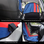 Car Seat Cover Protector Front Seats,for Gym Workout,Running,Swimming,Beach and Hiking,Waterproof Sweat Towel Bucket Seat Covers for Cars SUV Trucks (Racing Stripes, 2Pcs)