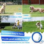 Dog Tie Out Cable and Stake 32/16/10 ft Outdoor, Yard and Camping, for Medium to Large Dogs Up to 125 lbs, 16" Stake, 32/16/10 ft Cable with Durable Spring and Metal Hooks for Outdoor