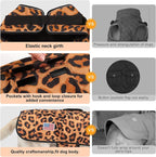 BEAUTYZOO Dog Winter Coat for Large Dogs Waterproof, Warm Reflective Great Dane Oxford Canvas Jacket, Fleece Dog Cold Weather Coats Windproof for Female Male Dogs, Leopard L