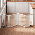 37-74" Wide Dog Gate 4 Panel Dog Gates for Stair Doorways House Indoor Freestanding Pet Gates for Dogs, Doogie Puppy Fences